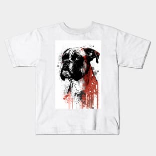 Boxer Dog Portrait Kids T-Shirt